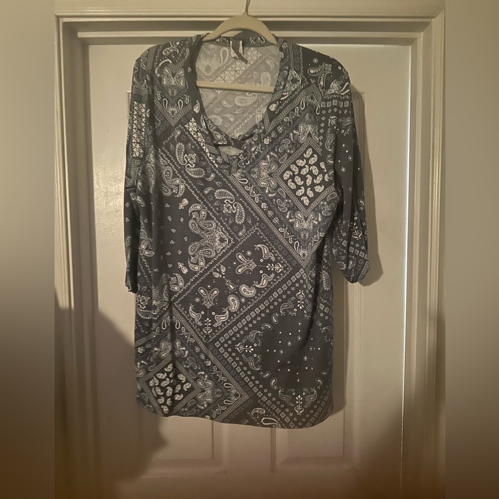 HoneyMe Printed Tunic Soft Cotton Blend Material Size XL Only worn a few times